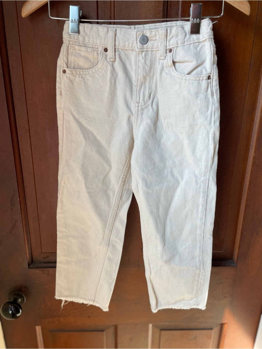 Old Navy girls size 7 high rise slouchy straight jeans